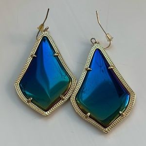 Kendra Scott Gold Earrings with Iridescent Stone